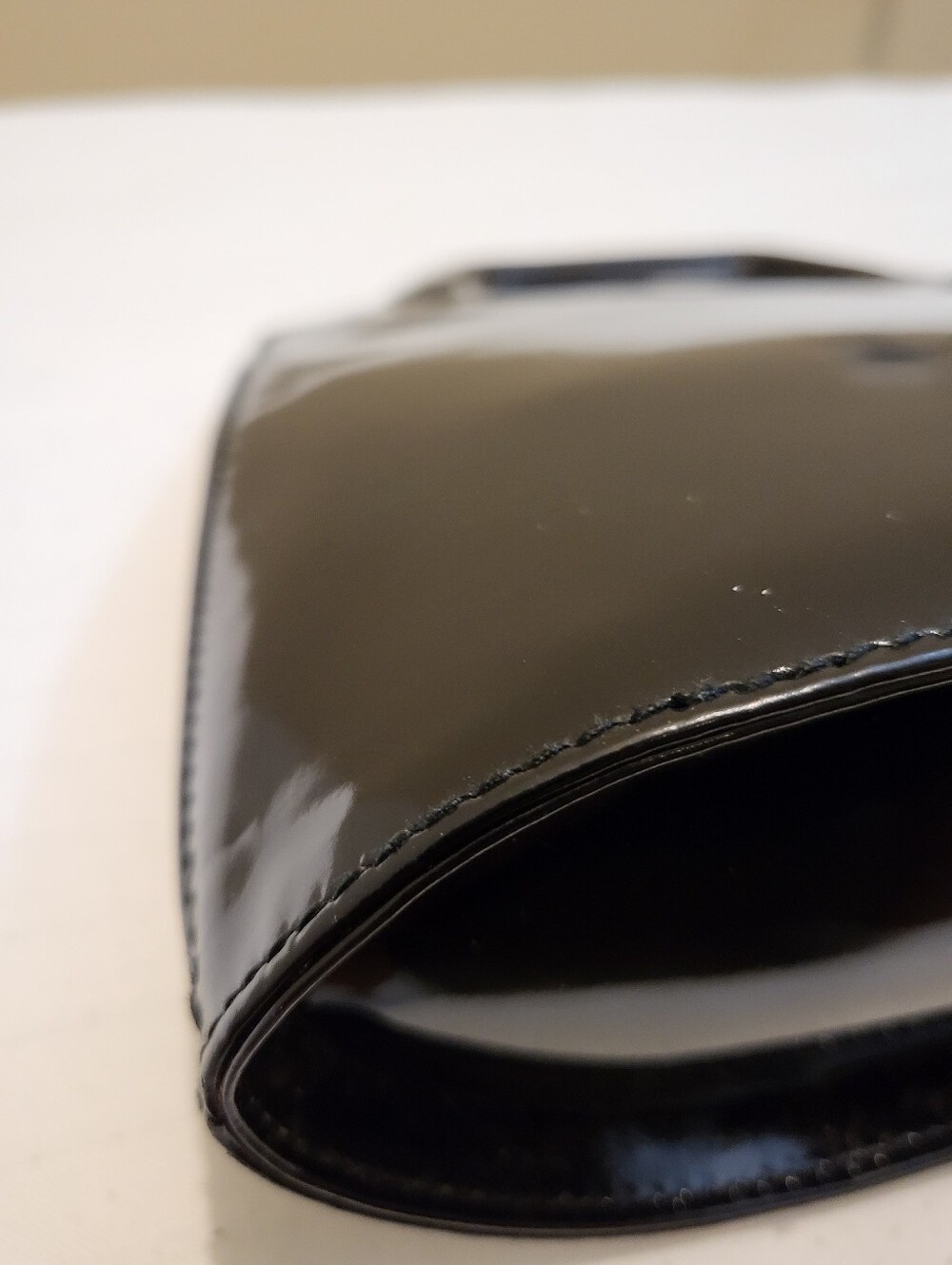 Salvatore Ferragamo Mini Wanda Black Patent Leather Top-Handle Bag with Strap - Picture 7 of 16